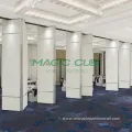 High quality tempered acoustic sliding folding partition